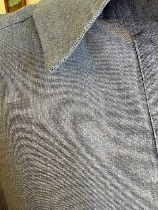 Tuckernuck Chadwick Chambray Dress | Coastal Preppy Blue | Size L - Picture 5 of 11